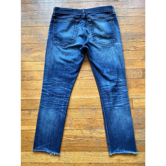 RAG & BONE ‘Jean’ Distressed Cropped Fringe Jeans Women sz 30 - Picture 9 of 14